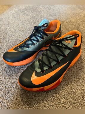 Nike KD 6 Basketball Shoes Men’s Size 13 Orange And Black